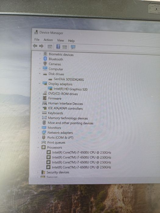 Laptop Fujitsu i7 ssd ddr4
