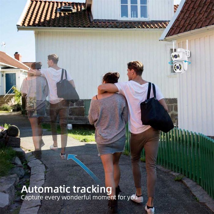 Camera De Supraveghere Video CCTV Dubla WIFI Visoli® QW25-Double 8MP