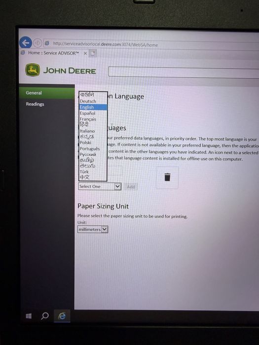 Tester/Diagnoza JOHN DEERE EDL3+Laptop Lenovo cu Service Adevisor 2023