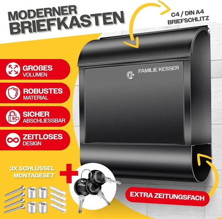 Cutie poștală XXL neagra