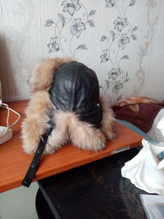 Шапка малахай 100 %кожа и мех