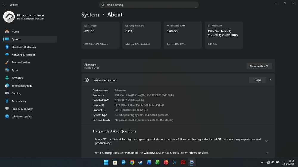 DELL G15 5530 Gaming
