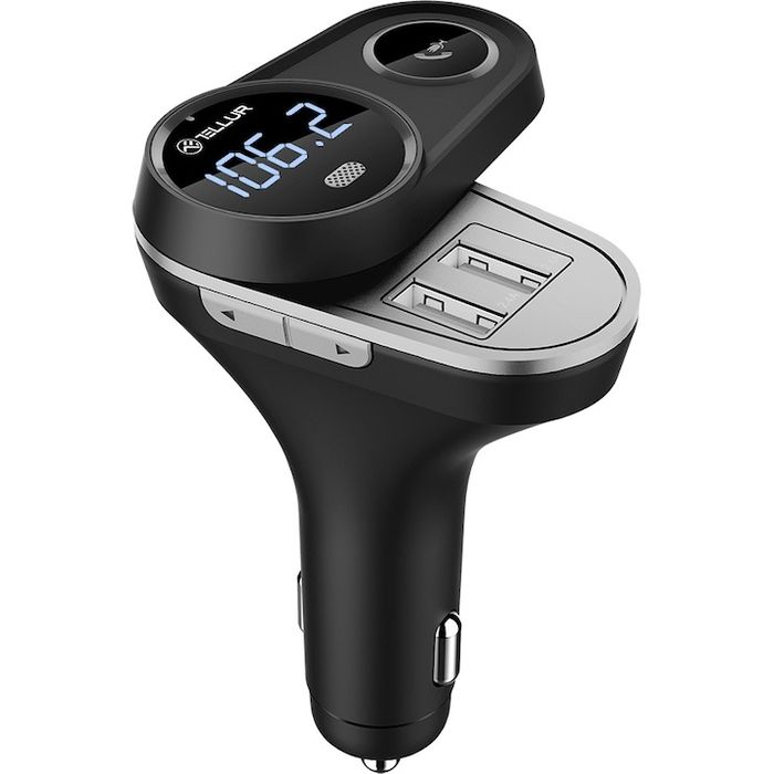 Modulator FM Tellur FMT-B5, bluetooth, microSD, 2 x USB 2.4A, microfon