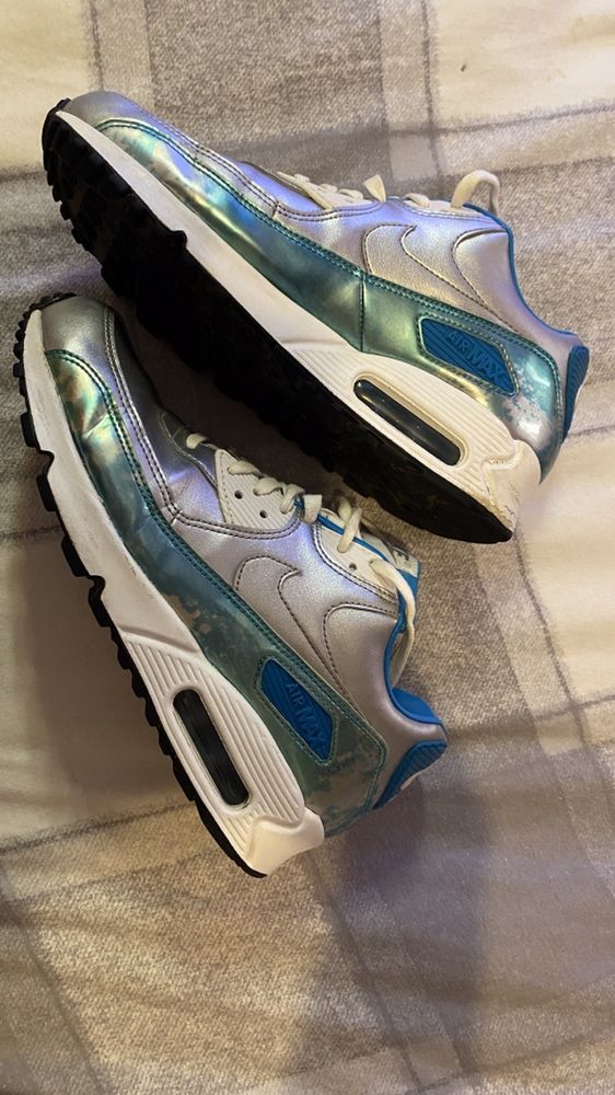 Air max 90 metallic hot sale silver