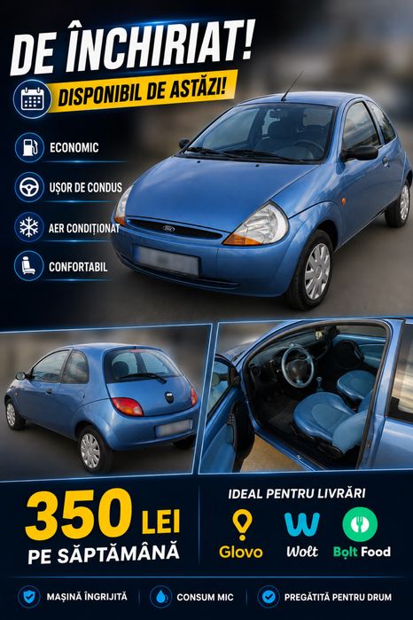 Masini de inchiriat cu gpl pentru ridesharing Timisoara Glovo/Wolt/