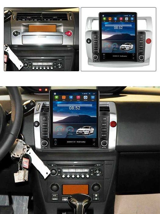 Navigatie Citroen C4 din 2004 - 2011 Ecran TESLA 9.7 inch 4GB RAM Nou