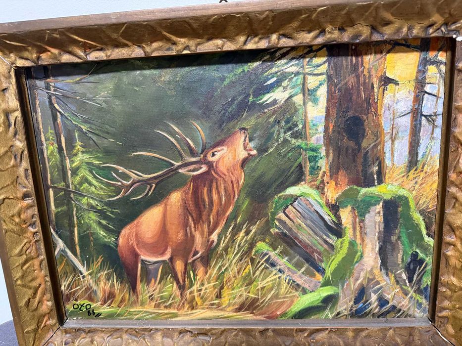 tablou pictat in ulei pe lemn dim 40x52 cm tablou pictat pe lemn  ulei