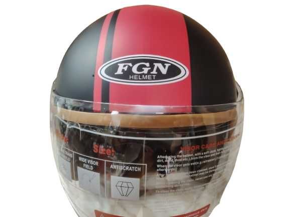 Каска за мотор/Скутер каска Червена/Оранжева