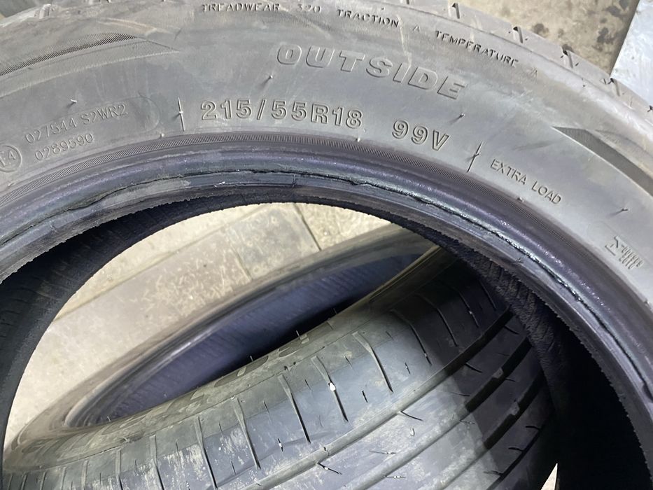 Резина на 18. 215/55  2 шт в  нал