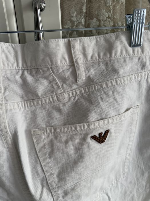 Мъжки бял панталон Armani Jeans – 100% памук