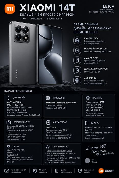 Продам/ Обменяю Xiaomi 14T 12/512