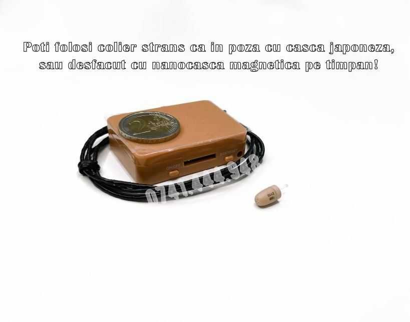 Cutiuta GSM casti de copiat Microvibratii - NU se Aud/Vad in Exterior!