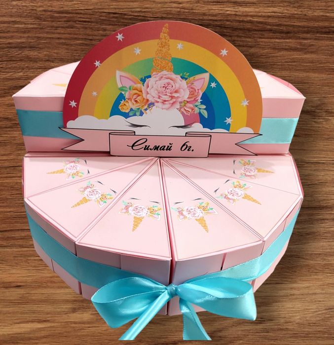 Картонена торта Маша и Мечока-Елза и Ана- Пес Патрул-Куроми-Спонджбоб.