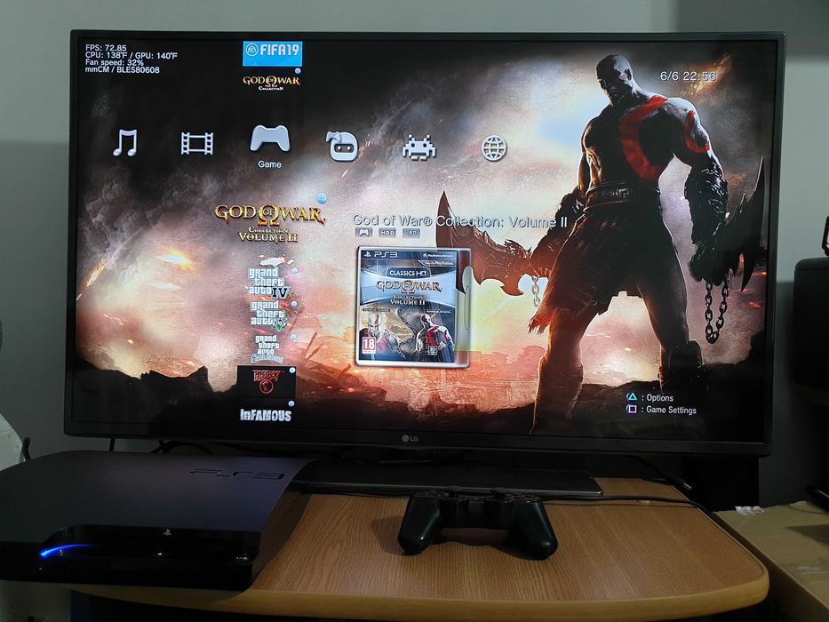 PS3 modat CFW 320 GB + 40 jocuri (GTA V, Red Dead, God of War, NFS)