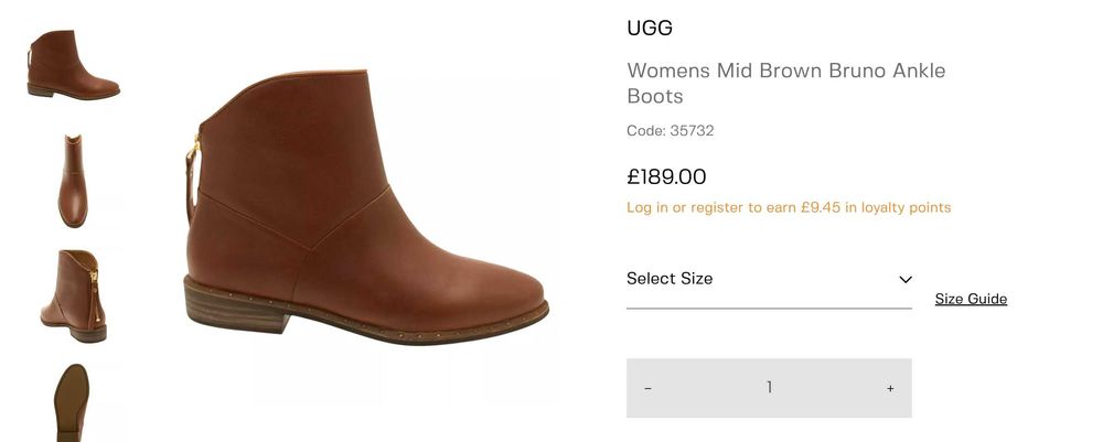 UGG Bruno Superbe Ghetute Maro Piele Office Casual Original UK