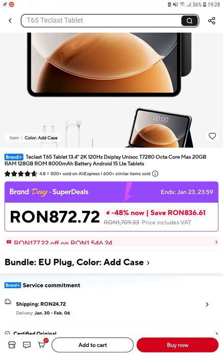 Tableta PC 13,4inch NOUA