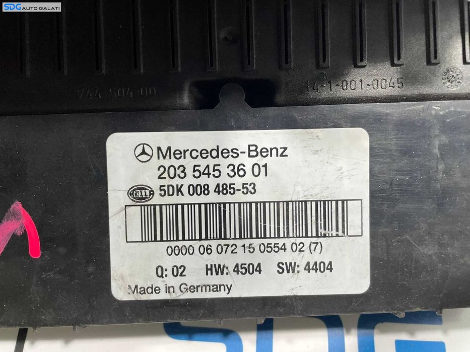 SAM Calculator Unitate Modul Tablou Panou Relee Sigurante Mercedes Clasa C Class W203 2001 - 2007 Cod 2035453601 [L3748]
