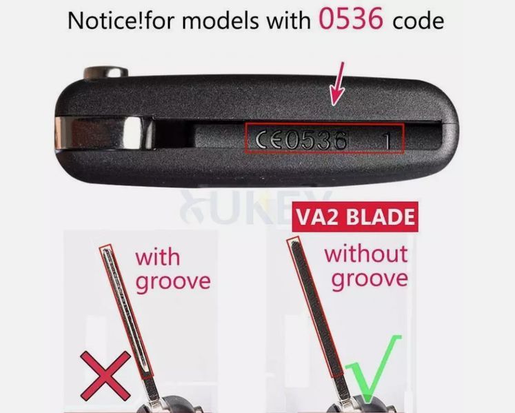 Кутийка за ключ с 2 бутона CITROEN PEUGEOT