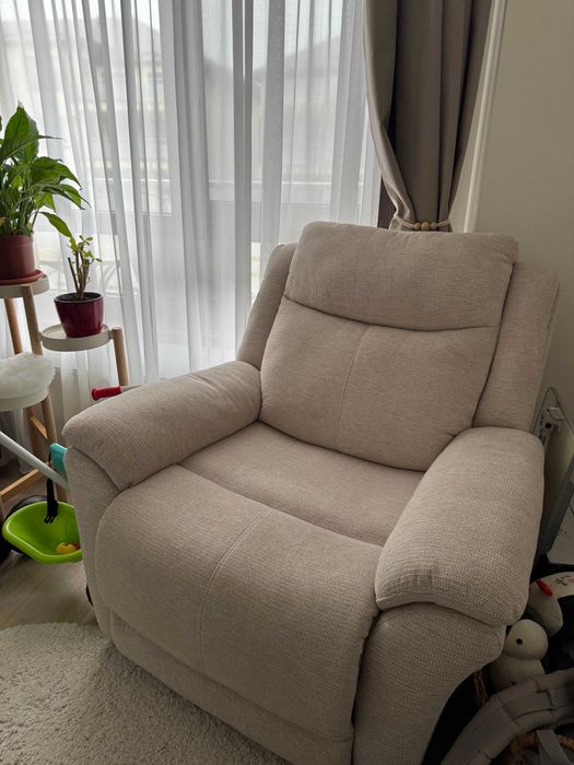 Fotoliu OHIO Mobexpert cu recliner manual, stofa