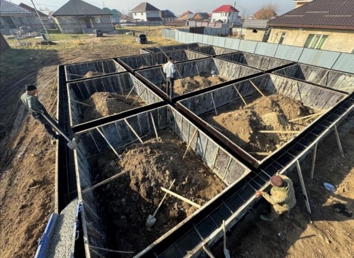Заливаем фундамент Бригада Опалубка Бетон