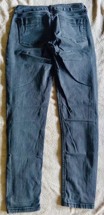 Blugi Damă Slim Fit Gri Antracit Mărimea M talie inalta