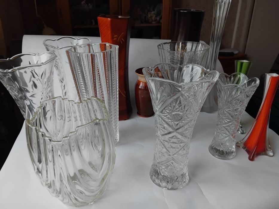 Кристални и стъклени вази и фруктиери