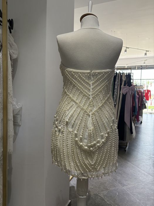 Rochie superba Asos luxe, aplicatii de perle, noua