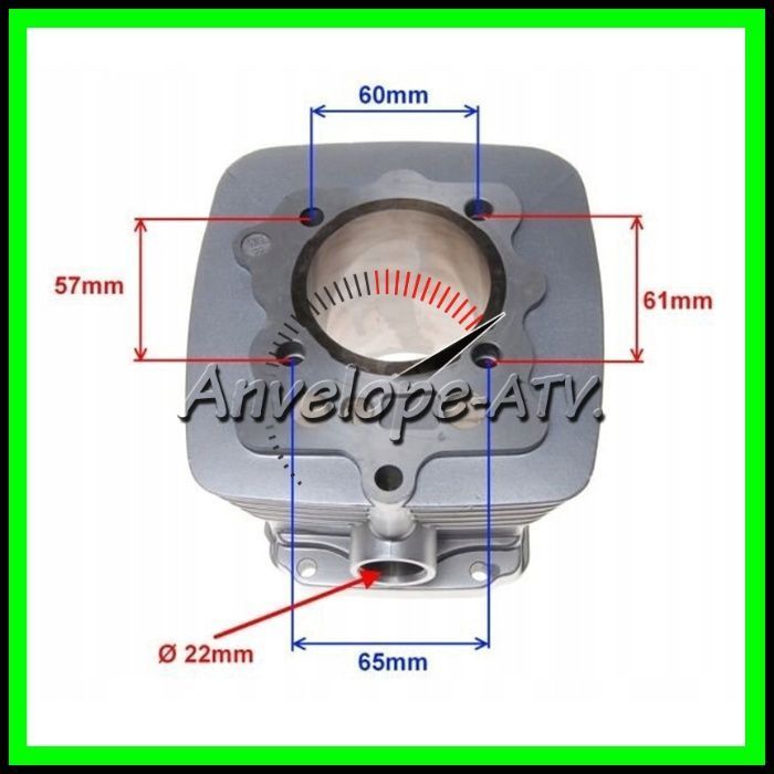 CILINDRU ATV 200 Aer Piston 63.5MM - Zongshen SHINERAY Bashan Honda