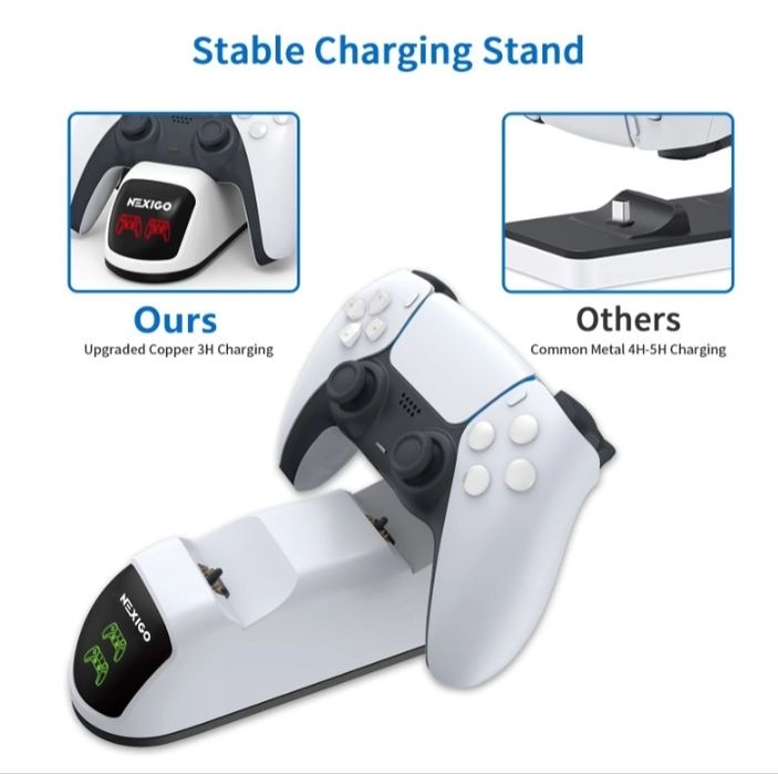 Dublu incarcator controller fast charge psp 5 ps 5 PlayStation 5 led