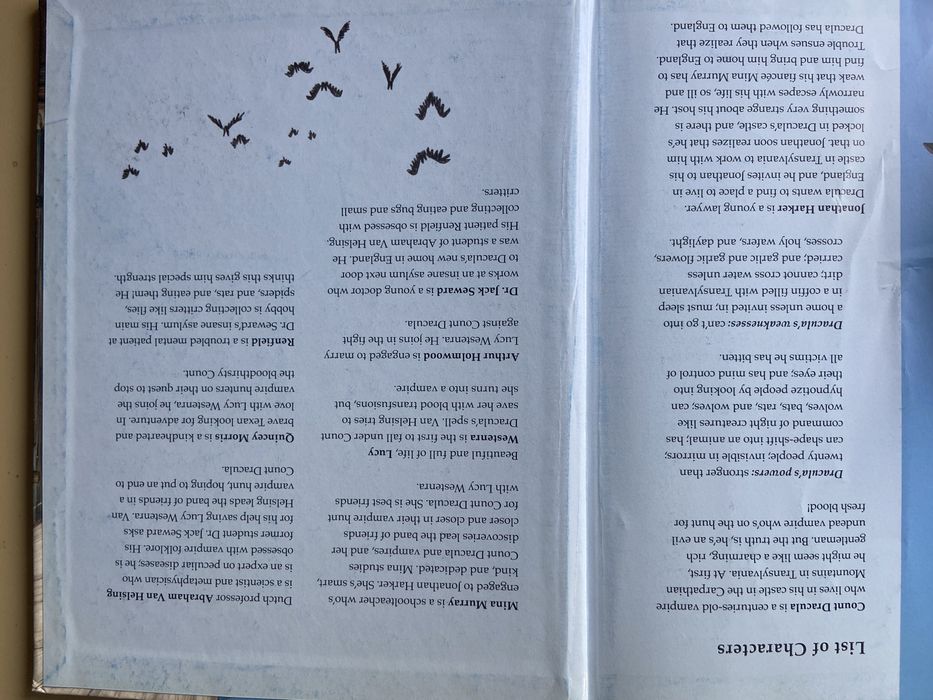 Dracula just for kids in English