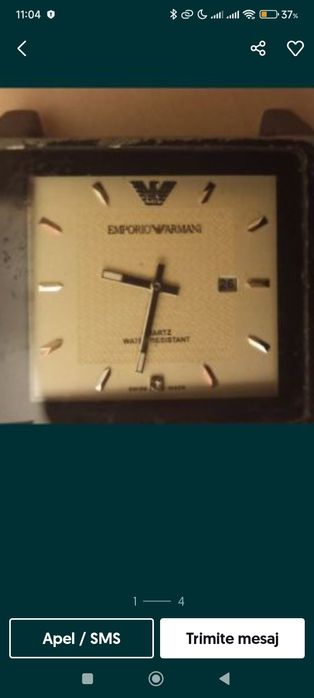 Ceas bărbătesc Emporio Armani, Quartz, water resist 5 ATM, Swiss Made
