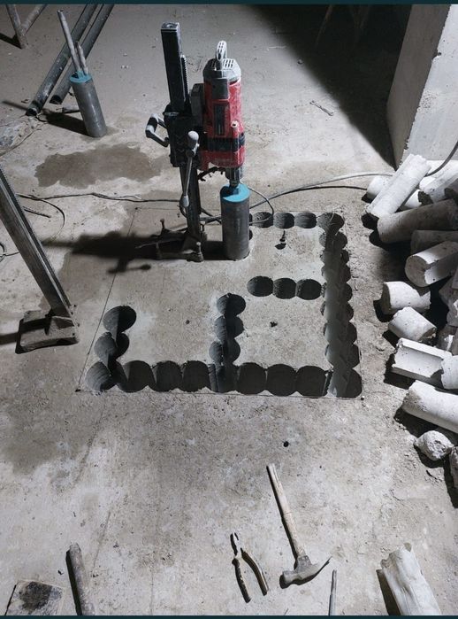 Алмазный бурение разных диаметров. Almazniy bura bilan xar xil diametr