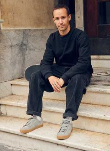 Pantofi sport casual 42 premium Strellson NOI piele naturala moale