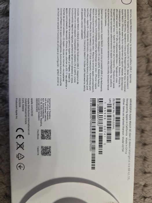 Apple Watch SE (2023), GPS, Cellular, Carcasa Midnight Aluminium 44mm, Midnight Sport Band - M/L

 4.92