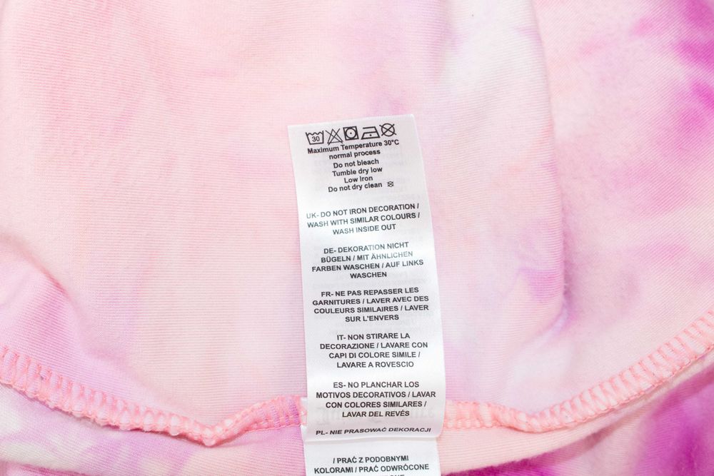 Juicy Couture Дамска рокля плюшена розова тай дай Лого XXS