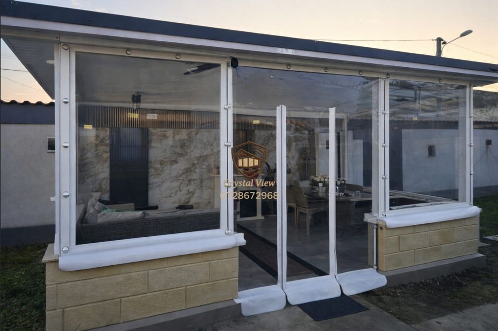 Folie transparentă pentru închideri terase sau foișoare