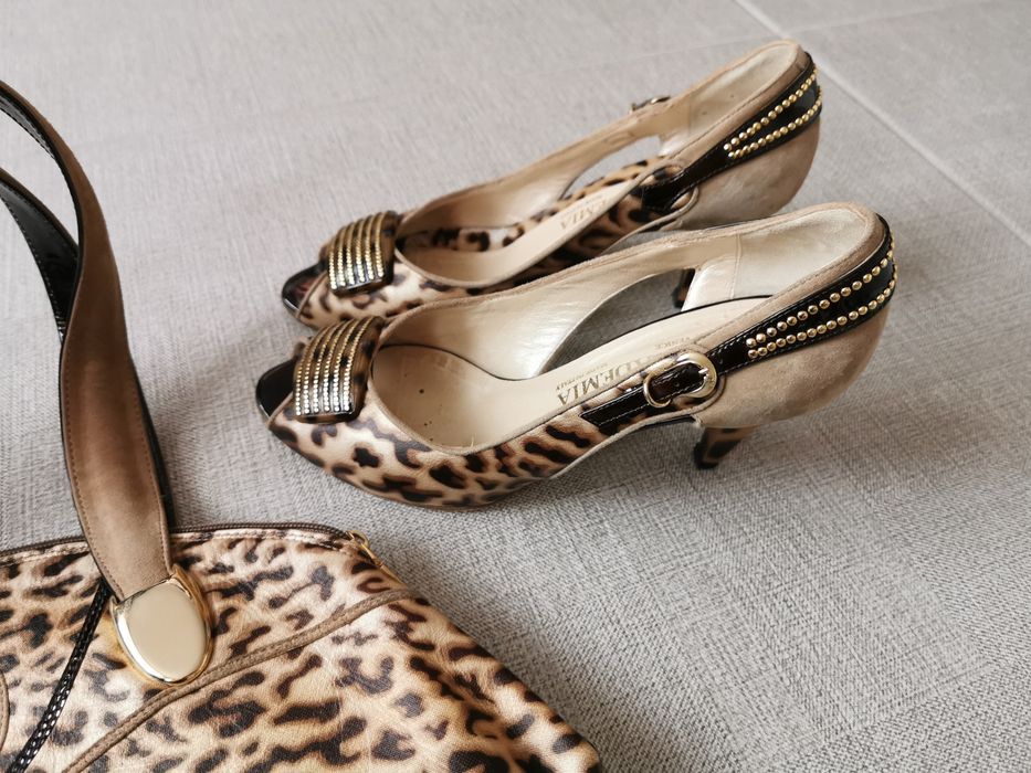 Елегантна италианска чанта с обувки