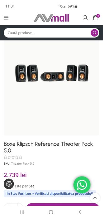 Boxe klipsh reference theater pack 5.0