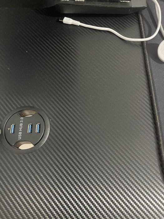 Birou Gaming Genesis Holm 300, Iluminare RGB, Negru