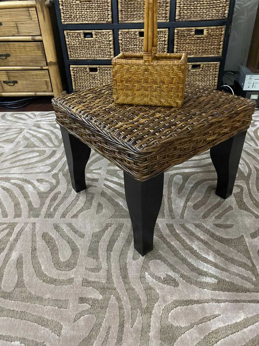 masa cafea ratan impletit lemn masiv mango