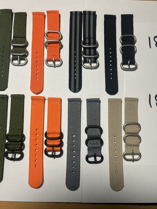 ceas nato curea strap 18 mm  20 mm telescop naylon  din 2 bucati