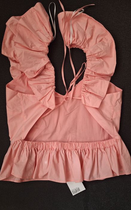 Top din bumbac cu plepum