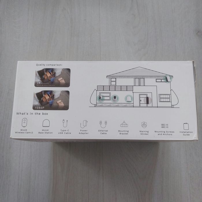 НОВ Безжичен Комплект Камери WUUK Wireless Cam Pro Kit 2K | БЕЗ Месечни Такси | 8 Месеца Батерия