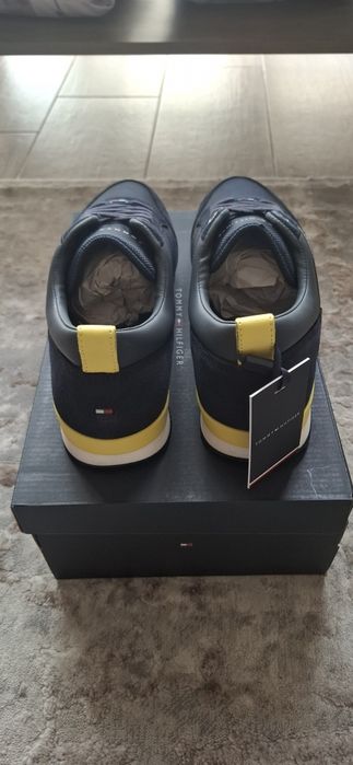 Pantofi sport barbati Tommy Hilfiger Iconic piele cu mesh, EUR41, NOI