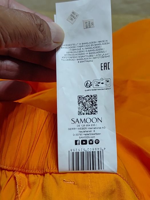 Pantaloni Samoon cu etichetă