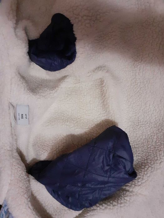 Geacă groasă din denim,oversized căptușeală sherpa,mărime M