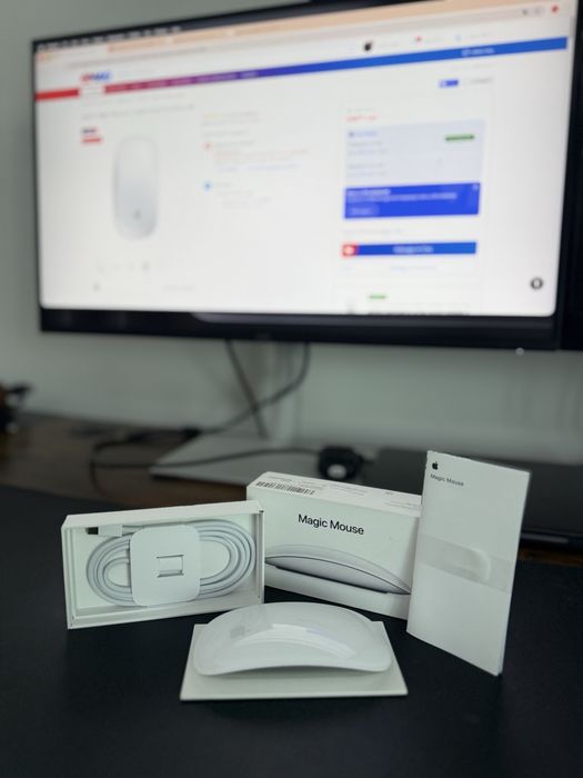 Apple Magic mouse 3, multi-touch surface, alb