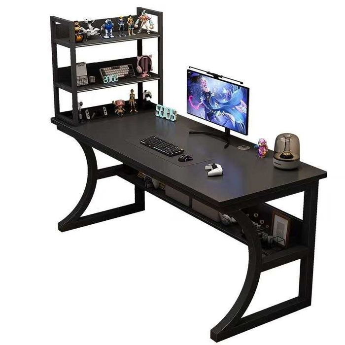 Qora polkali gaming kompyuter stoli 100/120/140x60 sm, zamonaviy pro