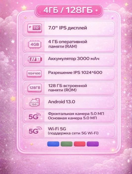 Детский планшет, планшет для детей, Tab 4 Kids планшет Доставка есть!