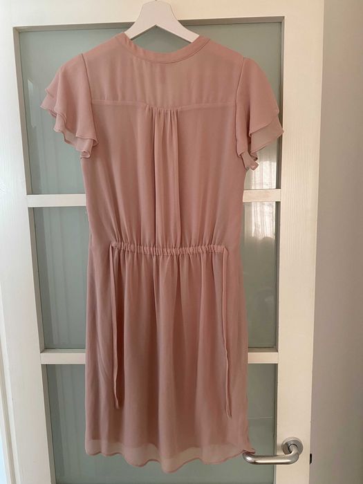 Rochie scurta, vaporoasa, roz, H&M, ca noua, de vara, marimea 36/S